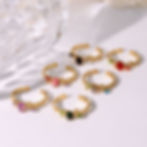 縮圖：Birthstone inspired stainless steel ring