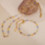 縮圖：Dopamine-Inspired Colorful Beaded Necklace & Bracelet Set – Stainless Steel