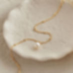 縮圖：Romantic pearl bead chain necklace