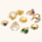 縮圖：Unique sea Starfish Ring - Vintage Style with Natural Stone & PVD Plating