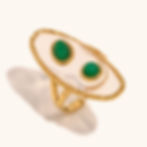 縮圖：Unique sea Starfish Ring - Vintage Style with Natural Stone & PVD Plating