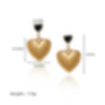 縮圖：Texture Heart stud earrings