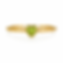 Organic Heart Zircon Open Ring in 18K Gold Plating by Ducaibo