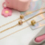 縮圖：18K Gold Stainless Steel Pink Zircon Rolling Ring Necklace – Sweet Style necklac