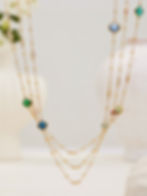 縮圖：Stainless Steel Clover Zircon Jewelry Set – Necklace, Bracelet & Earrings