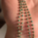 縮圖：Handmade stone bead and golden drop necklace