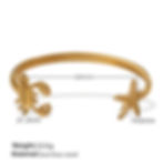 縮圖：Stainless Steel Starfish Shell Adjustable Cuff Bracelet | Custom Logo Ocean Jewe