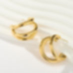 縮圖：New Arrival – Chunky Stainless Steel Fashion studEarrings Trendy | Hypoallergeni