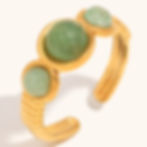 縮圖：Unique sea Starfish Ring - Vintage Style with Natural Stone & PVD Plating