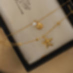 縮圖：Sea shell and sea star double layer necklace
