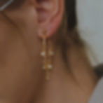縮圖：Lightweight stainless steel zircon chain earrings for everyday wear