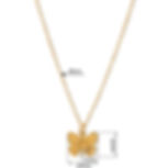 縮圖：Custom Rose Butterfly Pendant Necklace | Titanium Steel Pendant Necklace