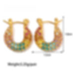 縮圖：Rainbow diamond cubic zirconia earrings colorful hoop earrings