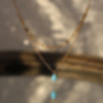 縮圖：Tear Drop opal double layer necklace