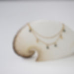 double layer blue bead necklace