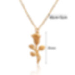 縮圖：Custom Rose Butterfly Pendant Necklace | Titanium Steel Pendant Necklace