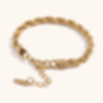 縮圖：Chic 18K Gold Plated Stainless Steel Bead Box & Paperclip Figaro Chain Bracelet