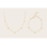 goldenbead and dots necklace and bracelet