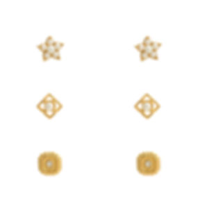 mini stud set earrings flower stud antique mini stud