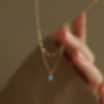 縮圖：Tear Drop opal double layer necklace