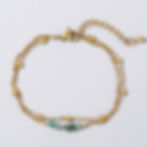 縮圖：Bohemian Double-Layer Natural Stone Beaded Bracelet – Custom Logo | 16+5cm Adjus