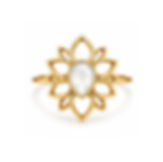 Custom Lotus Mandala Statement Ring in 316L Stainless Steel with 18K PVD Gold Plating