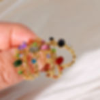 縮圖：Stackable open gemstone ring collection