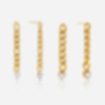 316L stainless steel movement zircon tassel earrings collection 18K PVD gold plated chain earrings
