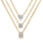 縮圖：Cross-Border Exclusive Heart-Shaped  Zircon Necklace & Stainless Steel Geometric