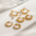縮圖：stack earrings mini pearl hoop cz hoop classic hoop earrings