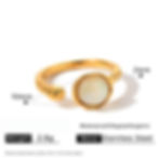 縮圖：Cat eye stone and zircon stainless steel rings with 18K PVD gold plating for custom jewelry brands
