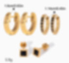 縮圖：stack earrings black CZ Choop earrings square stud earrings