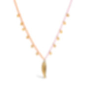 316L stainless steel fish pendant necklace with PVD gold plating
