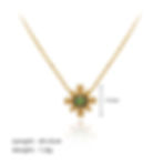 縮圖：sun flower opal necklace and earrings