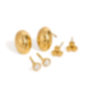 stack earrings mini ball stud single cz stud hald ball stud earrings