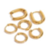 Ractagular hoop classic hoop cz hoop earrings stack earrings