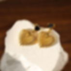 縮圖：Texture Heart stud earrings