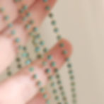 縮圖：Handmade stone bead and golden drop necklace
