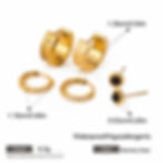 縮圖：Black agate earrings texture hoop cz hoop stack earrings of 3 pairs