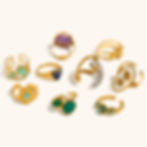 縮圖：Unique sea Starfish Ring - Vintage Style with Natural Stone & PVD Plating