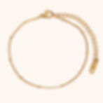 縮圖：Chic 18K Gold Plated Stainless Steel Bead Box & Paperclip Figaro Chain Bracelet
